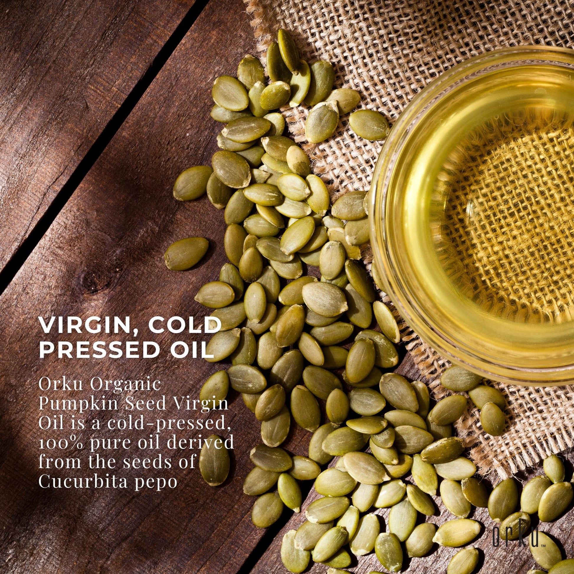 Orku 1L Organic Pumpkin Seed Oil – Virgin Cold Pressed Unrefined Cosmetic Gr. - Image 3