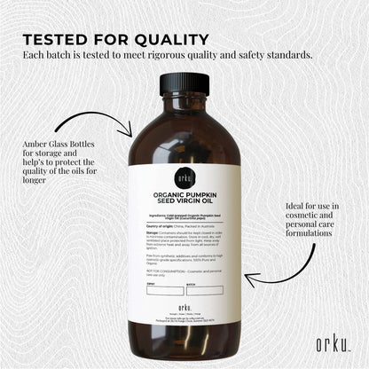 Orku 1L Organic Pumpkin Seed Oil – Virgin Cold Pressed Unrefined Cosmetic Gr. - Image 6