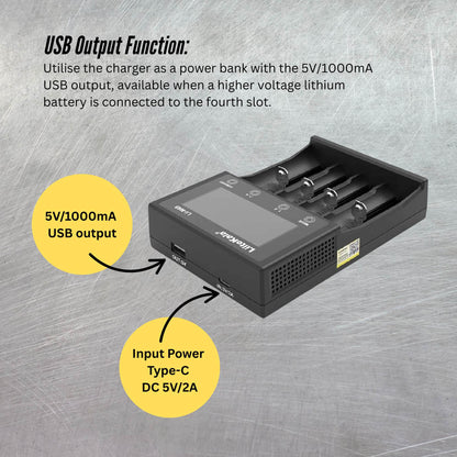 LiitoKala Lii-M4S Battery Charger LCD 4-Slot USB Li-ion NiMH Test Discharge Mode - Image 3