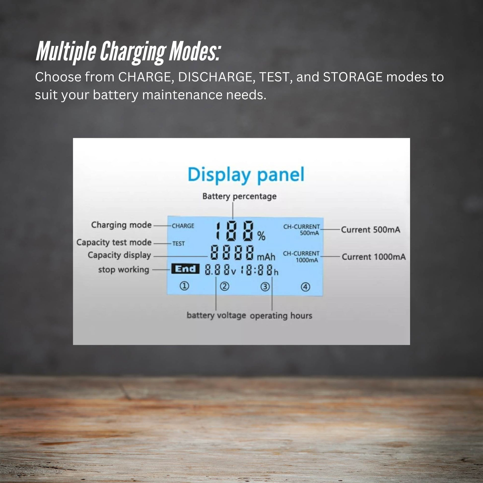 LiitoKala Lii-M4 Smart Battery Charger LCD - 4-Slot USB for 18650 AA AAA Li-ion - Image 7