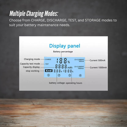 LiitoKala Lii-M4 Smart Battery Charger LCD - 4-Slot USB for 18650 AA AAA Li-ion - Image 7
