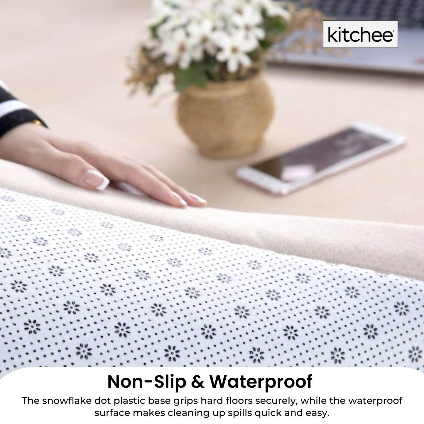 Kitchee Foam Floor Mat 200x200cm - Padded Thick Deep Soft Tatami Style Rug Cream - Image 3