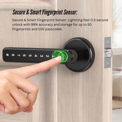 Tooleroo Digital Smart Door Lock Handle - 5in1 Keypad Home Entry Security System - Image 5
