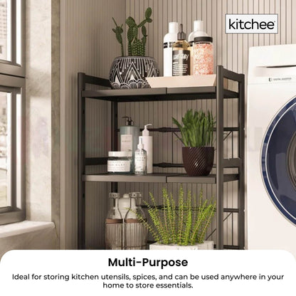 Kitchee Microwave Double Shelf - Expanding Storage Rack Kitchen Organiser Stand - Image 3