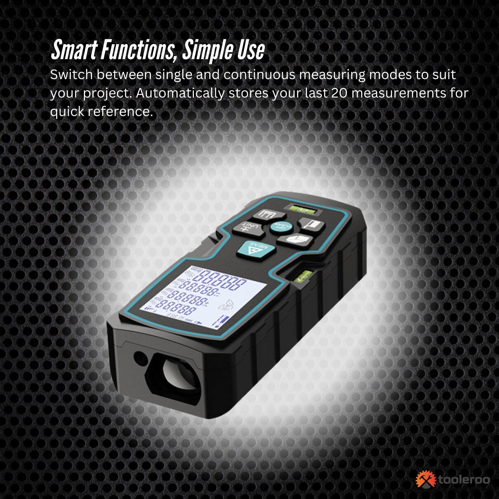 Tooleroo 40m Digital Laser Distance Measurer - LCD Area Volume Meter Tool - Image 4