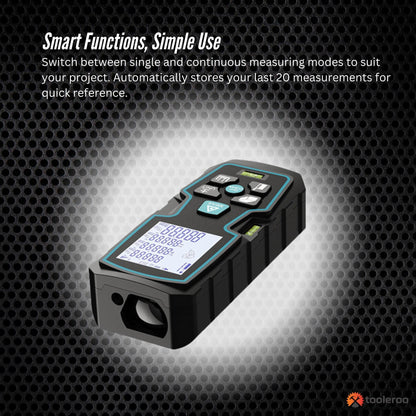 Tooleroo 40m Digital Laser Distance Measurer - LCD Area Volume Meter Tool - Image 4