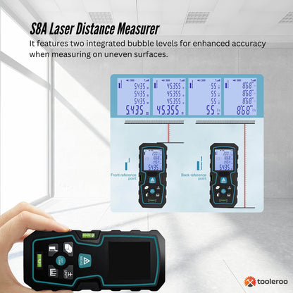 Tooleroo 40m Digital Laser Distance Measurer - LCD Area Volume Meter Tool - Image 9