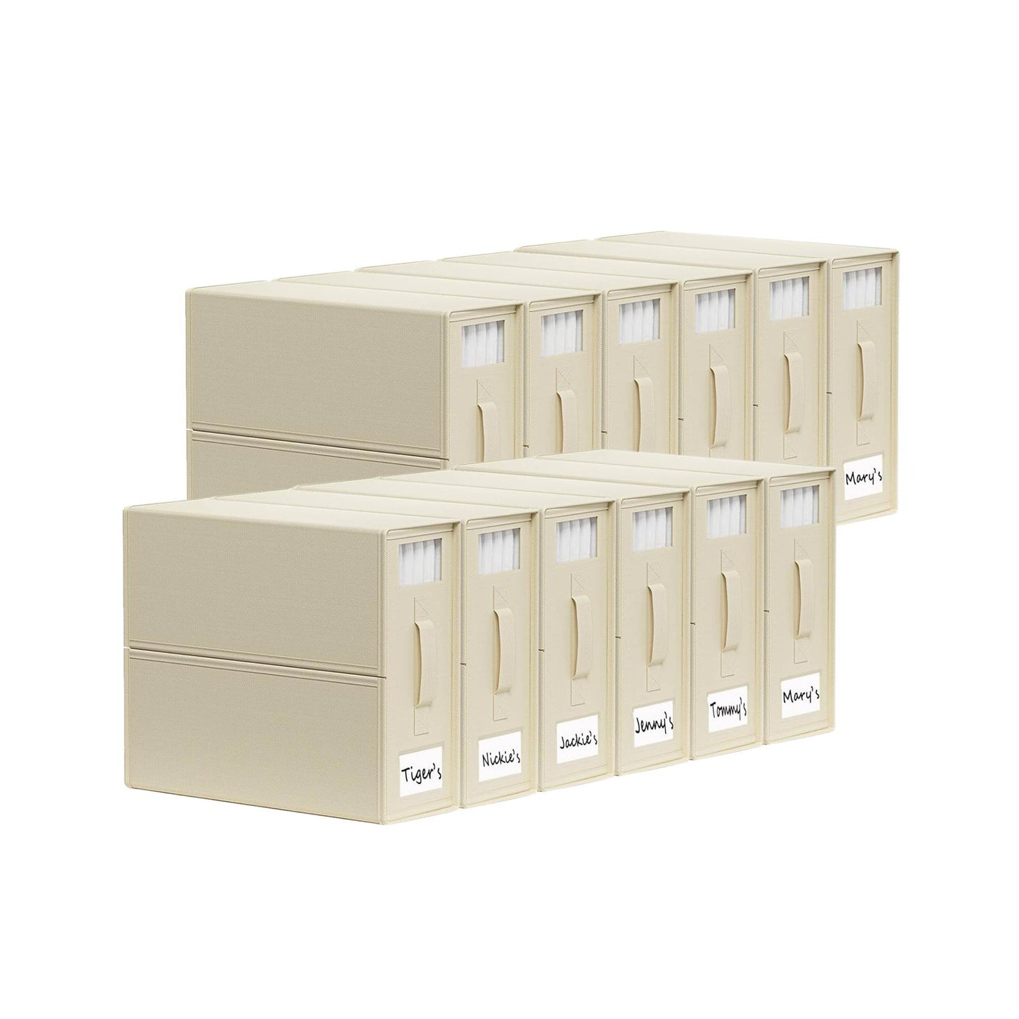 10x Kitchee Foldable Bed Sheet Storage Box - Linen and Closet Organiser Beige