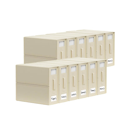10x Kitchee Foldable Bed Sheet Storage Box - Linen and Closet Organiser Beige