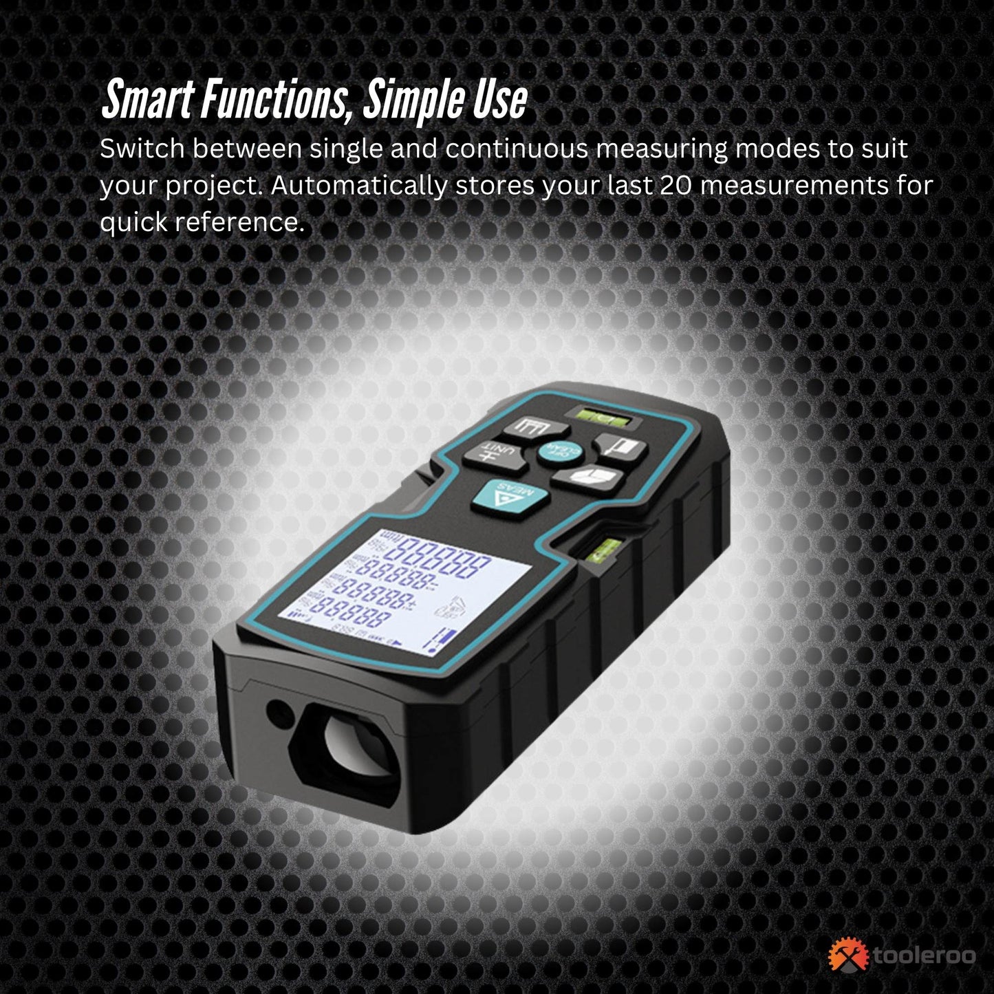 Tooleroo 70m Digital Laser Distance Measurer - LCD Area Volume Meter Tool - Image 4