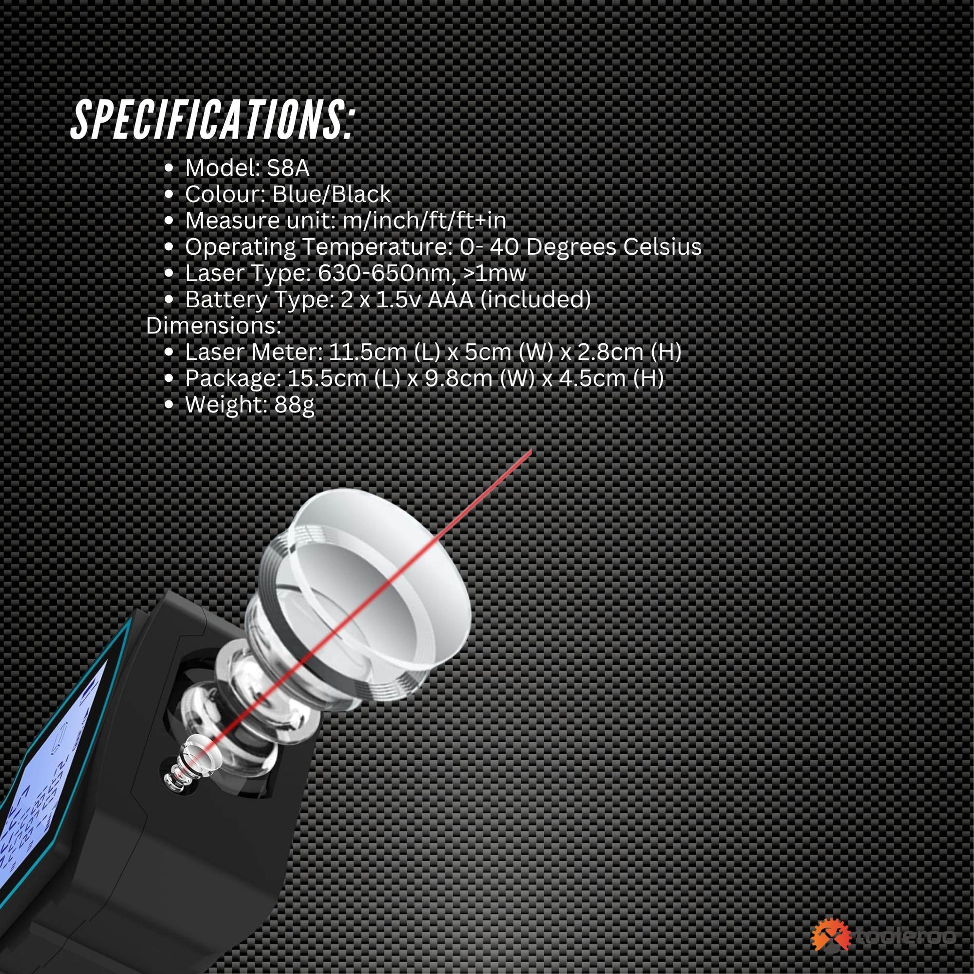 Tooleroo 70m Digital Laser Distance Measurer - LCD Area Volume Meter Tool - Image 7