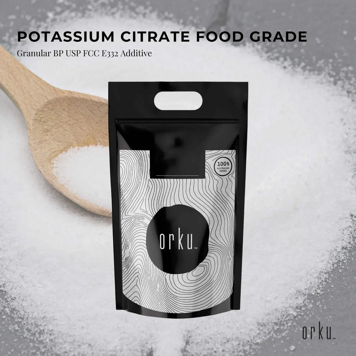 Orku 5Kg Potassium Citrate Food Grade - Granular BP USP FCC E332 Additive - Image 2