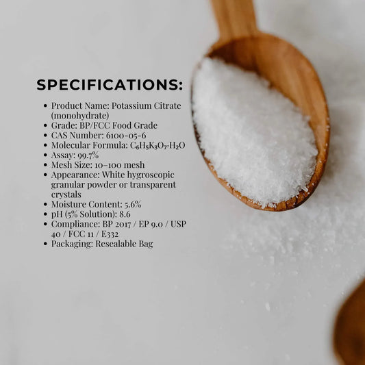 Orku 5Kg Potassium Citrate Food Grade - Granular BP USP FCC E332 Additive - Image 6