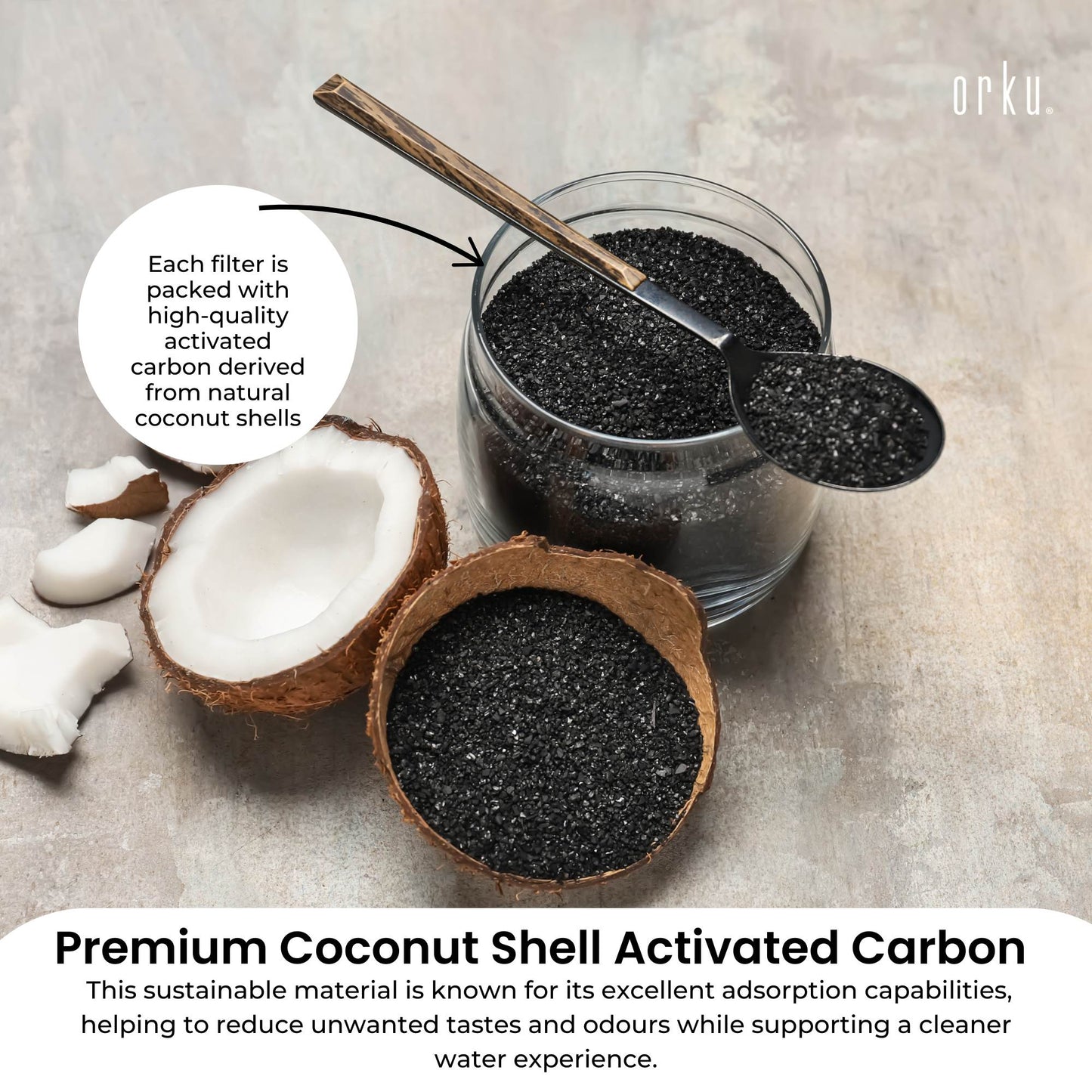 Orku Carbon Block Filter Cartridge - Replacement for Berkey BB9-2 Gravity Filter - Image 3
