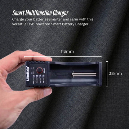 LiitoKala Lii-100 Smart Battery Charger - USB Output for 18650 AA AAA Li-ion NiMH - Image 3