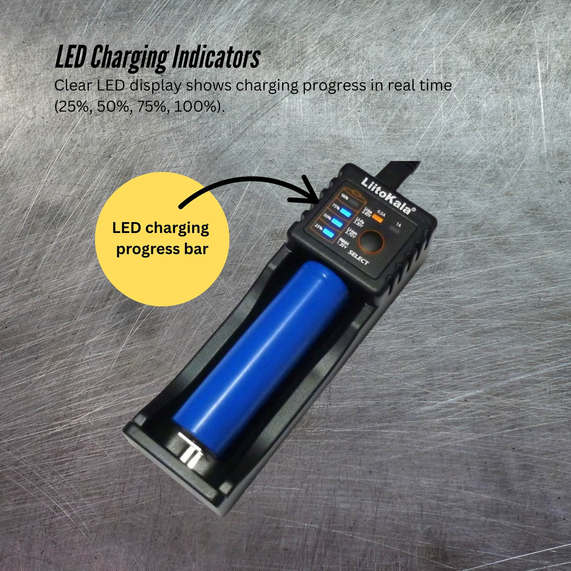 LiitoKala Lii-100 Smart Battery Charger - USB Output for 18650 AA AAA Li-ion NiMH - Image 6
