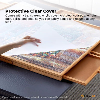 Social Hike Puzzle Board 1000 pcs  - Rotating Tabletop with 4 Drawers and Cover - Image 8