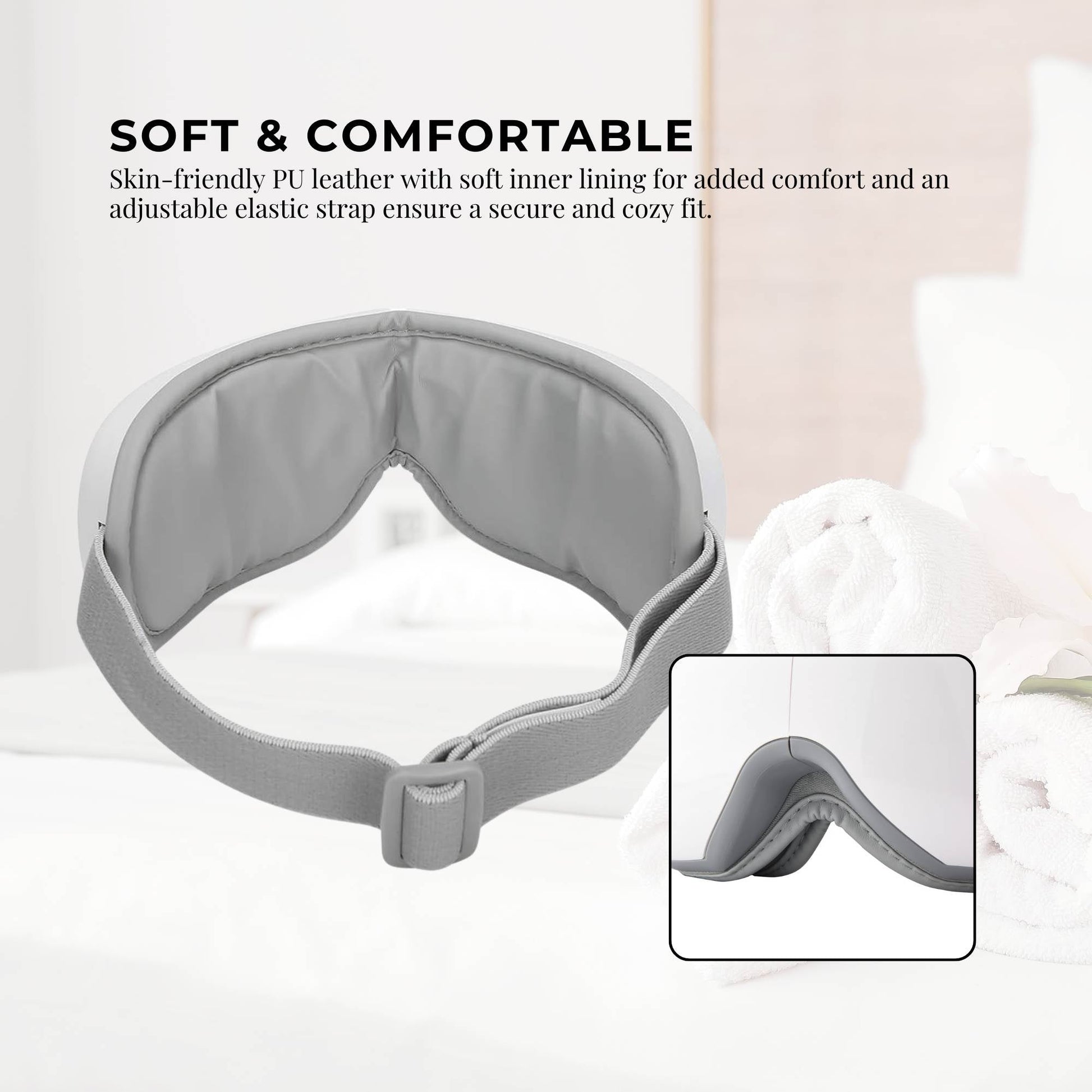 Orku Rechargeable Eye Massager – Vibration Heat Pressure Therapy with Bluetooth - Image 7