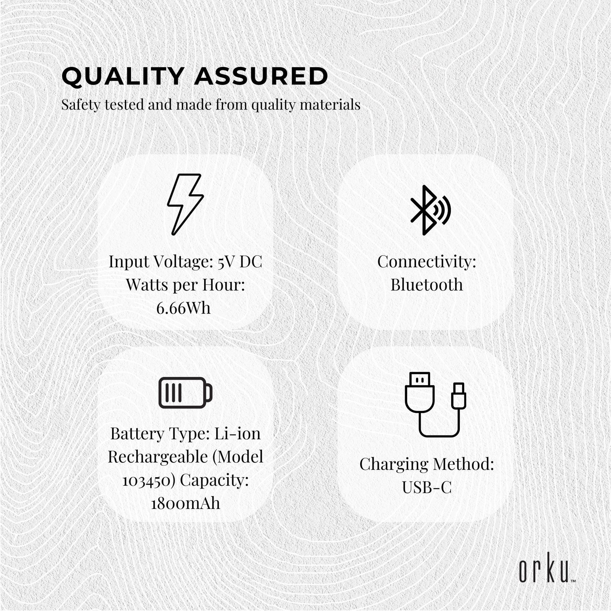 Orku Rechargeable Eye Massager – Vibration Heat Pressure Therapy with Bluetooth - Image 9