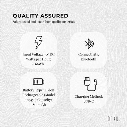 Orku Rechargeable Eye Massager – Vibration Heat Pressure Therapy with Bluetooth - Image 9