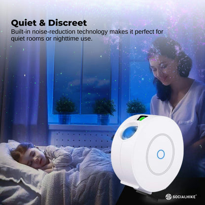 Social Hike Smart Galaxy Star Projector – WiFi LED Light App Voice Control White - Image 6