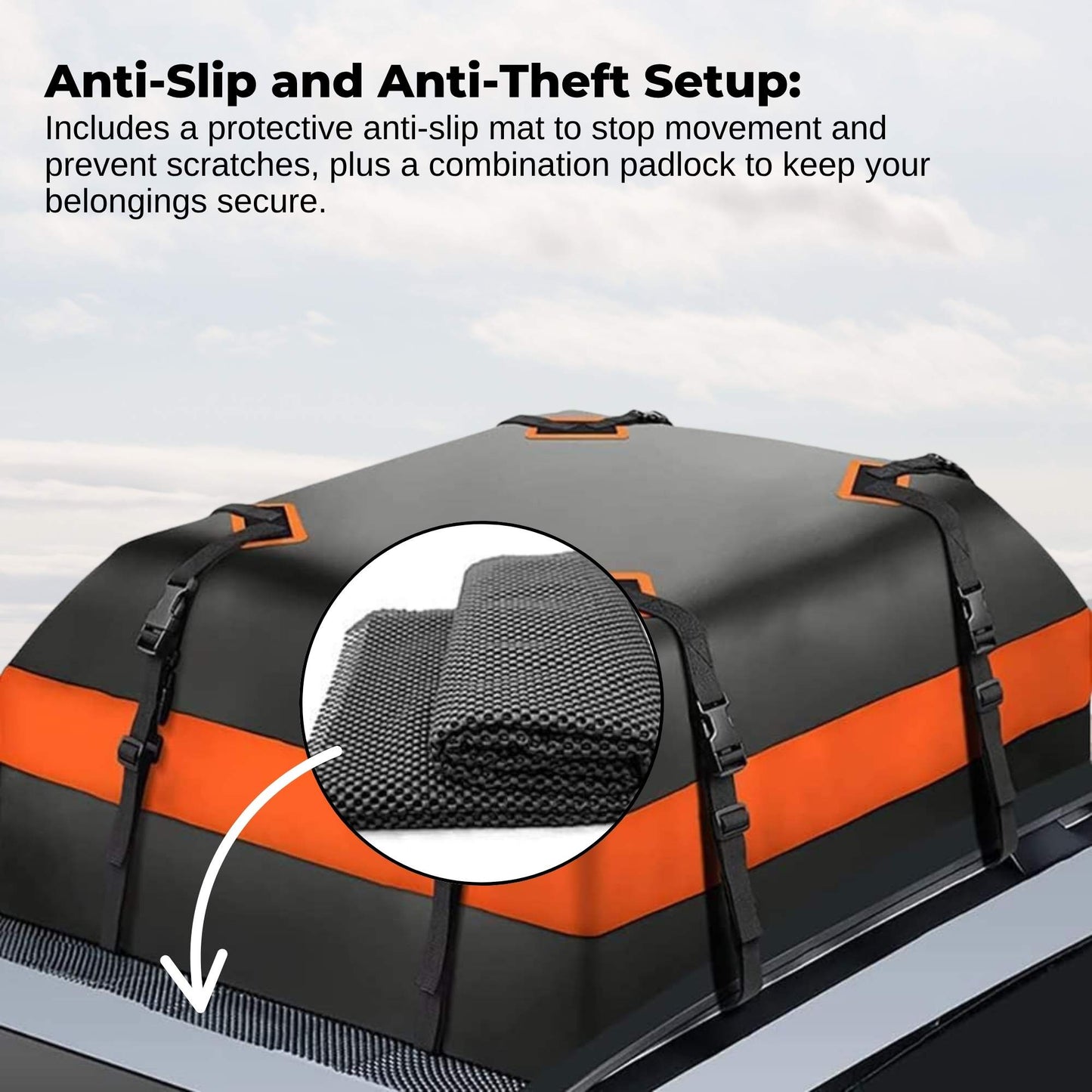 Social Hike 428L Car Rooftop Storage Carrier - Soft-Shell Waterproof Roof Bag - Image 6