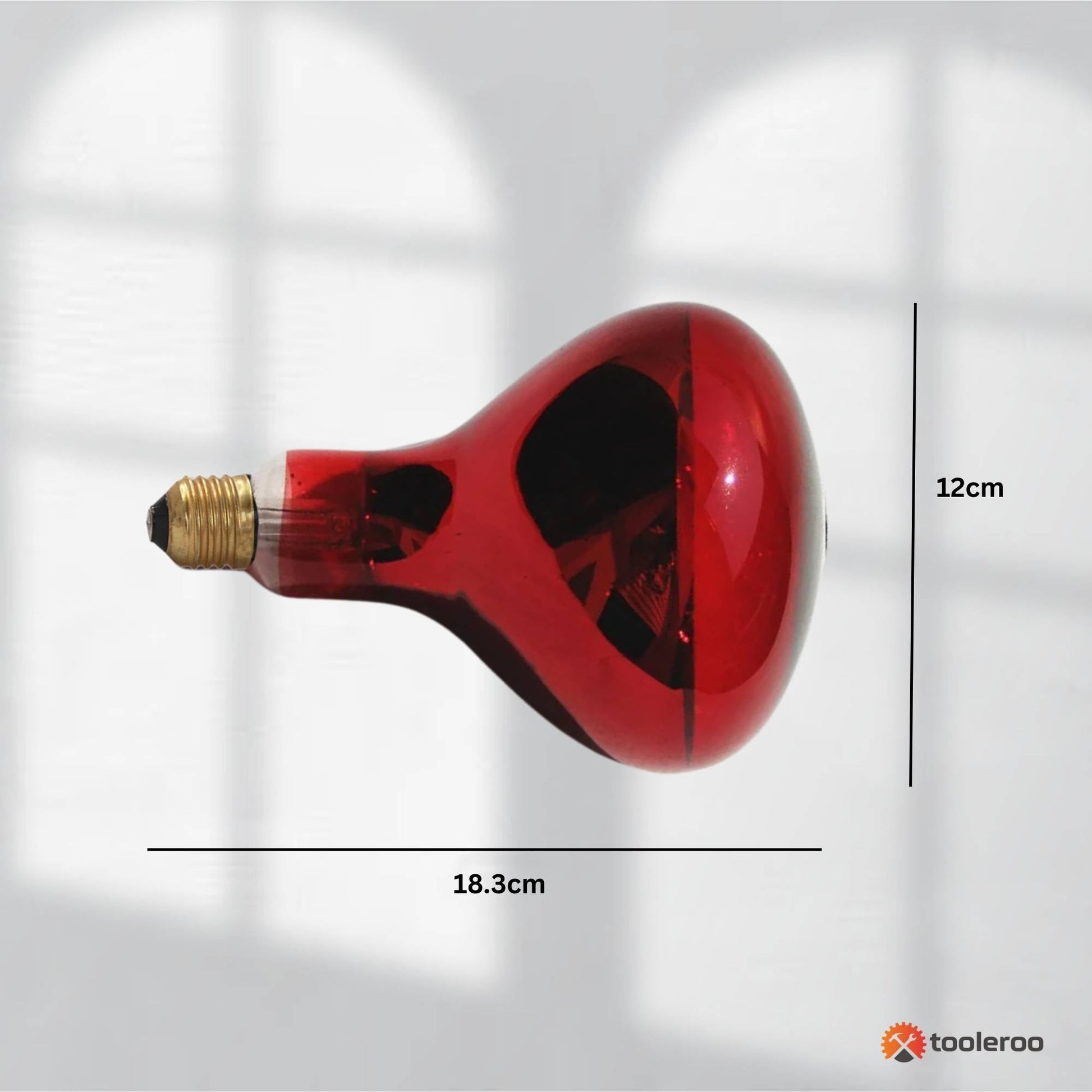 Tooleroo 275W Infrared Heat Lamp Bulb - Red Edison Screw Therapy Light YC-868B - Image 3