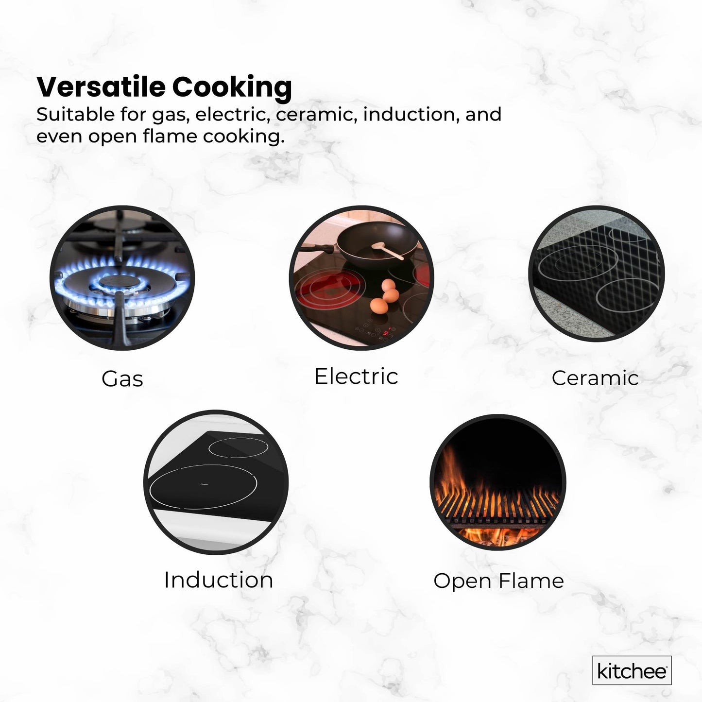 Kitchee 32cm Carbon Steel Wok Set Flat Bottom with Wood Lid + Spatula - Induction Ready - Image 6