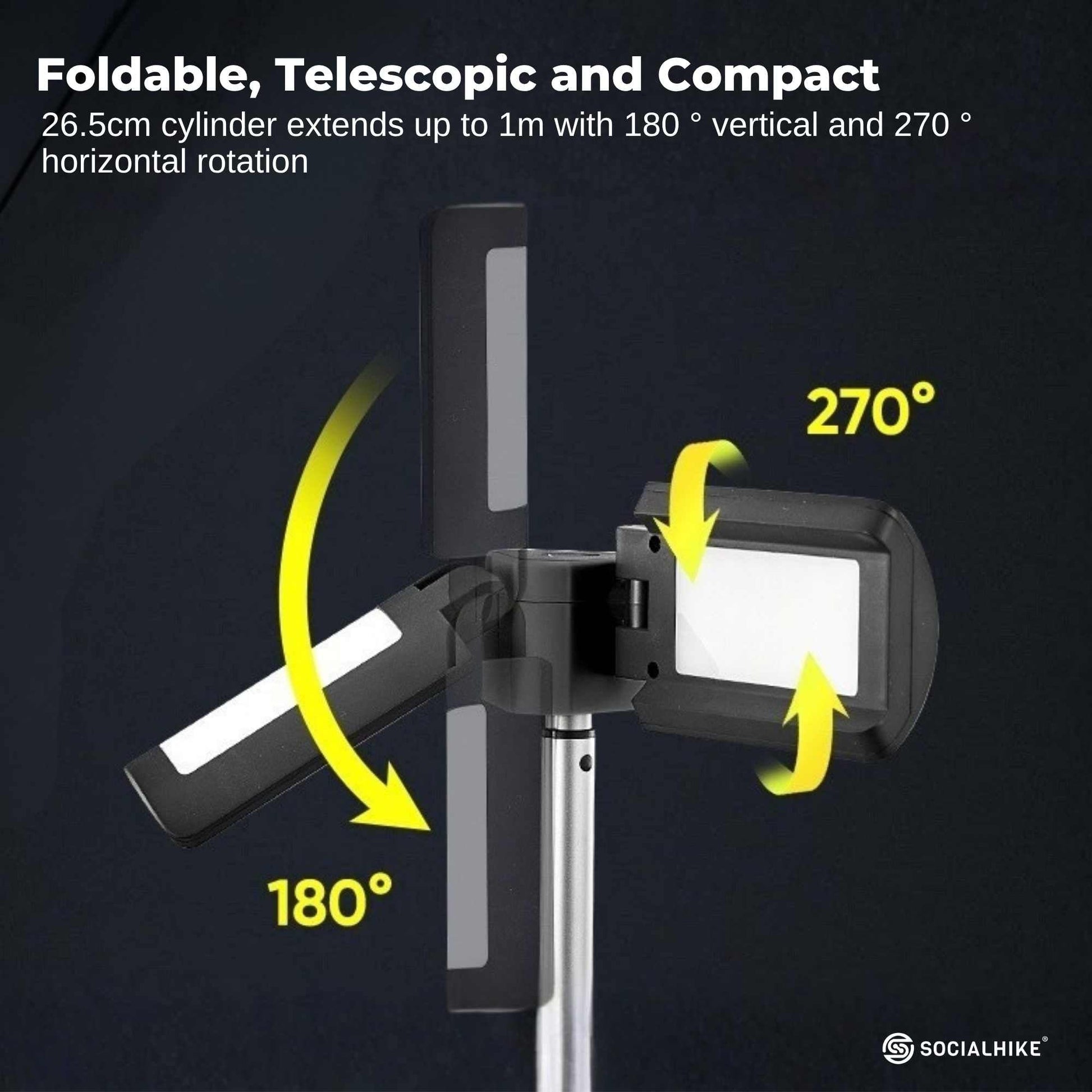 Social Hike Rechargeable Telescopic Camping Light - Outdoor LED 20W Lantern - Image 5