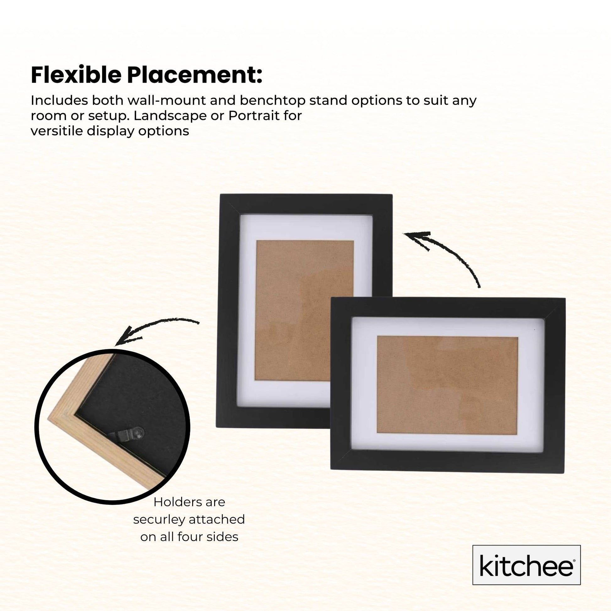 Kitchee 12 Pieces Photo Frame Set - Modern Gallery Wall Mixed Sizes Matt Black - Image 8