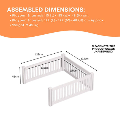 Rooster Farms PVC Dog Play Pen Extension for Whelping Box - 1.15m x 1.15m x 0.48m - Image 5