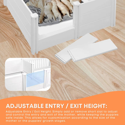Rooster Farms PVC Dog Whelping Box + Play Pen 2.96m x 1.48m x 0.48m - Birthing Kit - Image 6