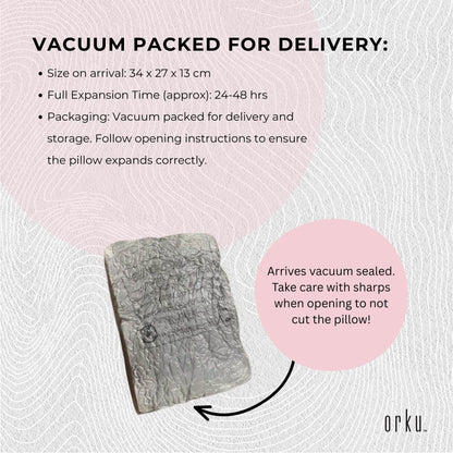 Orku Maternity Pregnancy Pillow - J-Shape Full Body Length for Side Sleeper Grey - Image 7