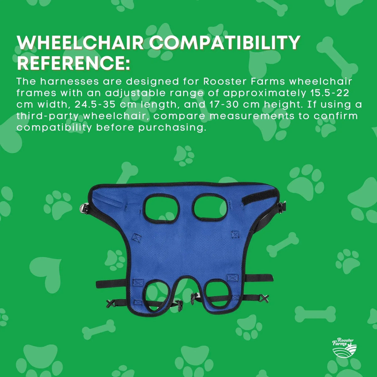 Rooster Farms Replacement Harness for Dog Wheelchair M - Little Dogs Up to 10Kg - Image 5