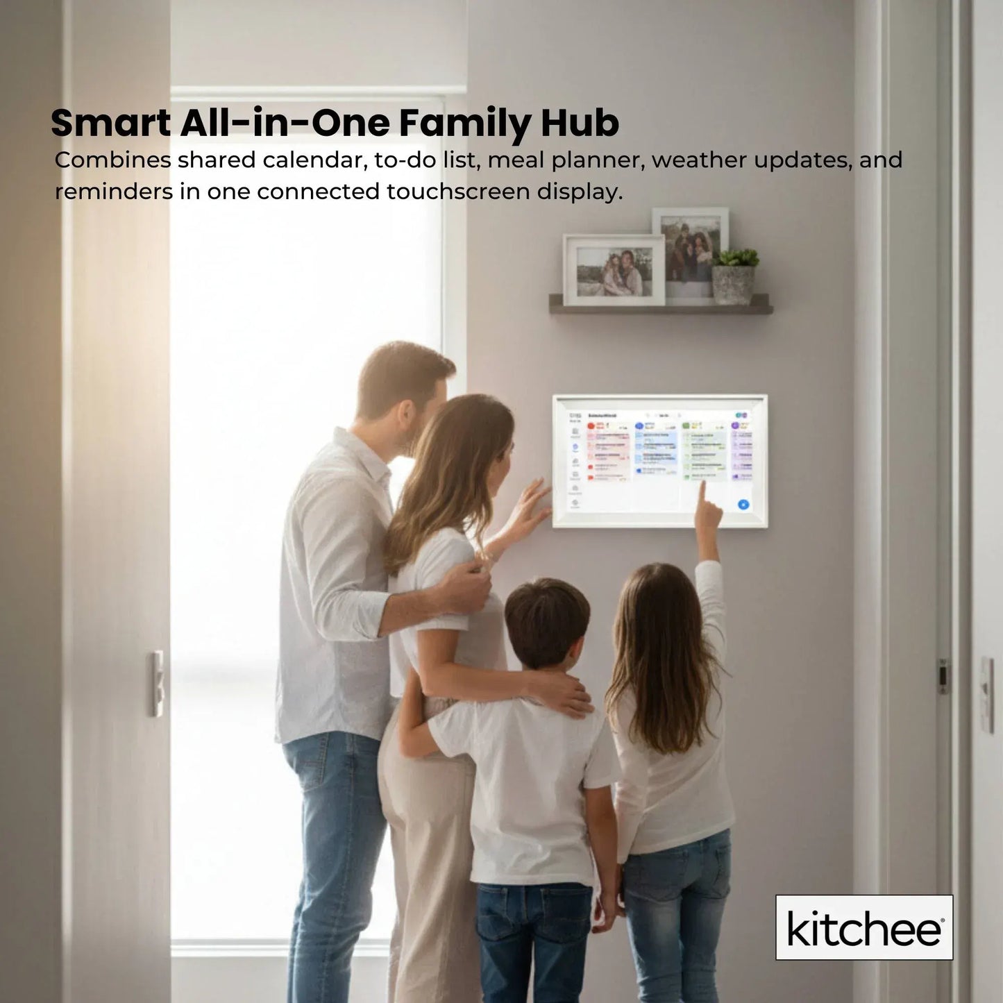 Kitchee 10" Digital Calendar Smart Family Planner - 25.5cm Touchscreen White - Image 3
