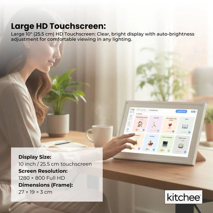 Kitchee 10" Digital Calendar Smart Family Planner - 25.5cm Touchscreen White - Image 4
