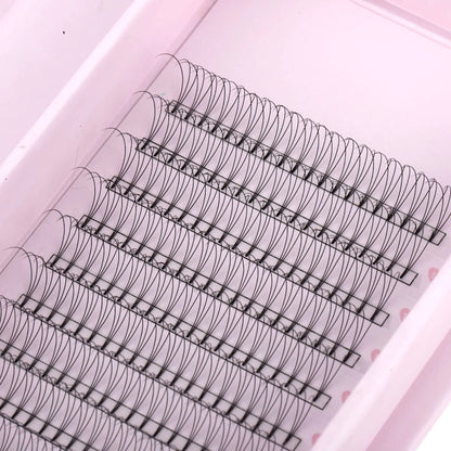 Miosh Eyelash Extensions - 3D Premade Volume Short Stem Eye Lash 0.10 / D CURL - Image 3