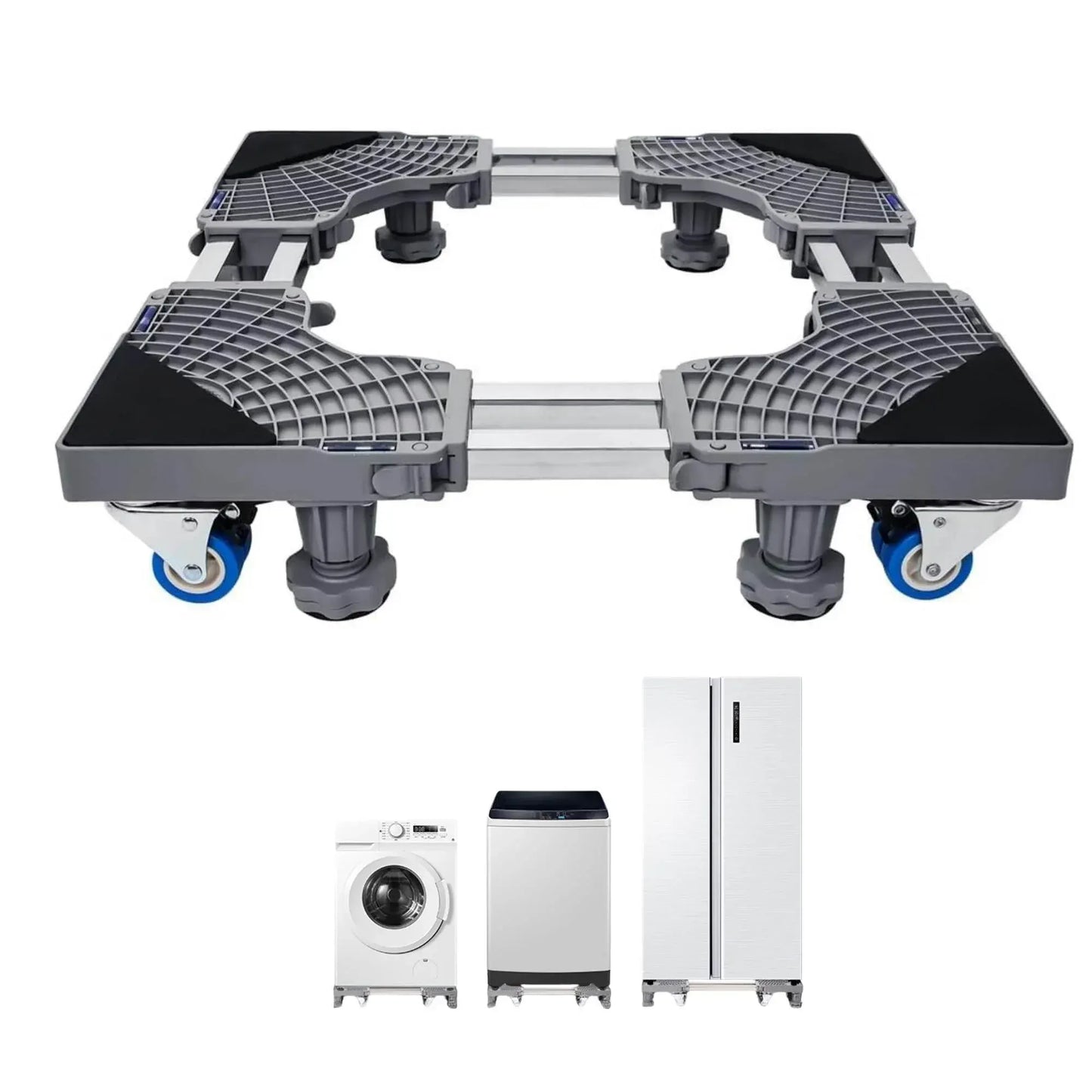 Tooleroo Washing Machine Stand - 200Kg Adjustable Wheeled Fridge Appliance Base