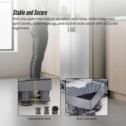Tooleroo Washing Machine Stand - 200Kg Adjustable Wheeled Fridge Appliance Base - Image 6