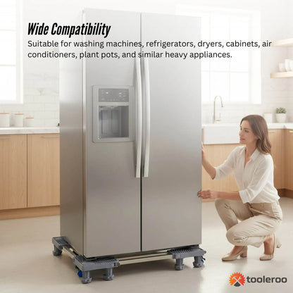 Tooleroo Washing Machine Stand - 200Kg Adjustable Wheeled Fridge Appliance Base - Image 7