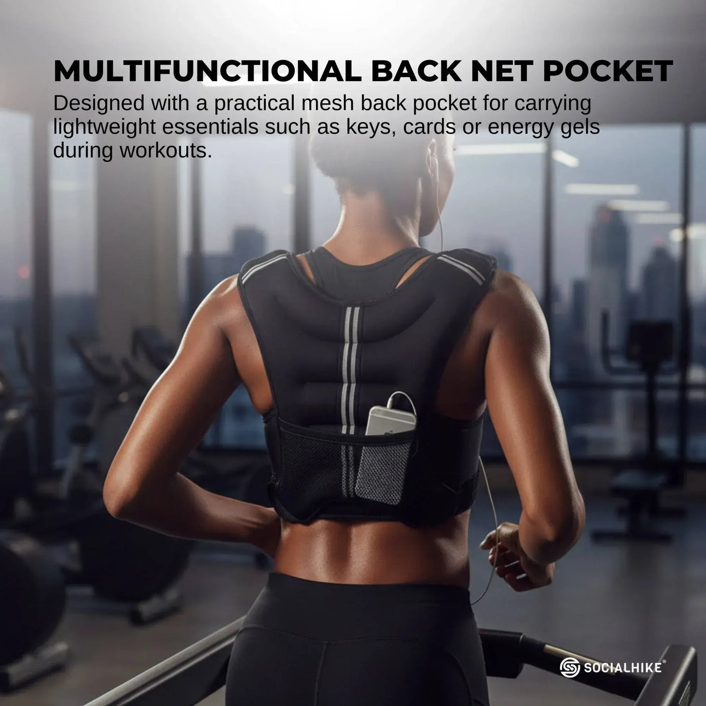Social Hike 8Kg Weighted Vest Adjustable Fit For Running Walking Training - Image 4