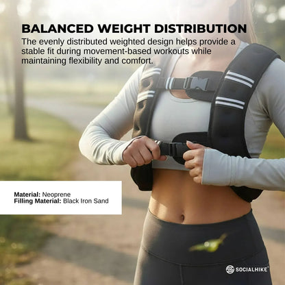 Social Hike 8Kg Weighted Vest Adjustable Fit For Running Walking Training - Image 6