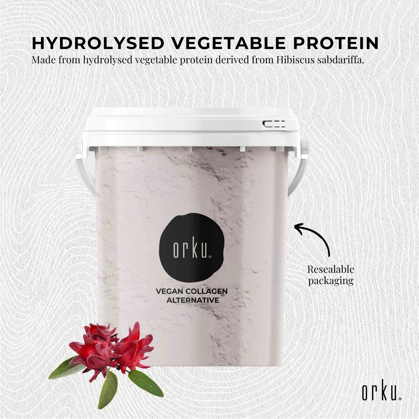 Orku 600g Vegan Collagen Plant Based Alternative Powder Hydrolysed Protein - Image 3