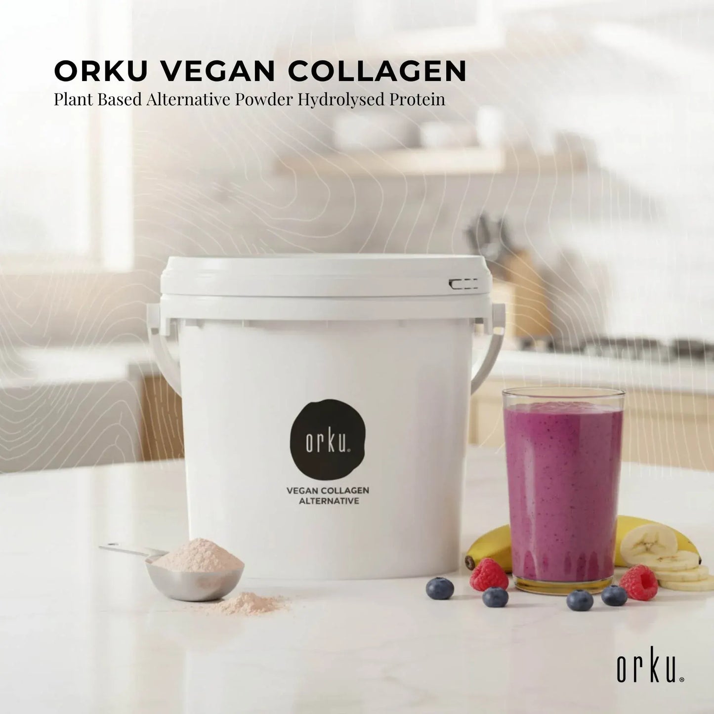 Orku 2.5Kg Vegan Collagen Plant Based Alternative Powder Hydrolysed Protein - Image 2