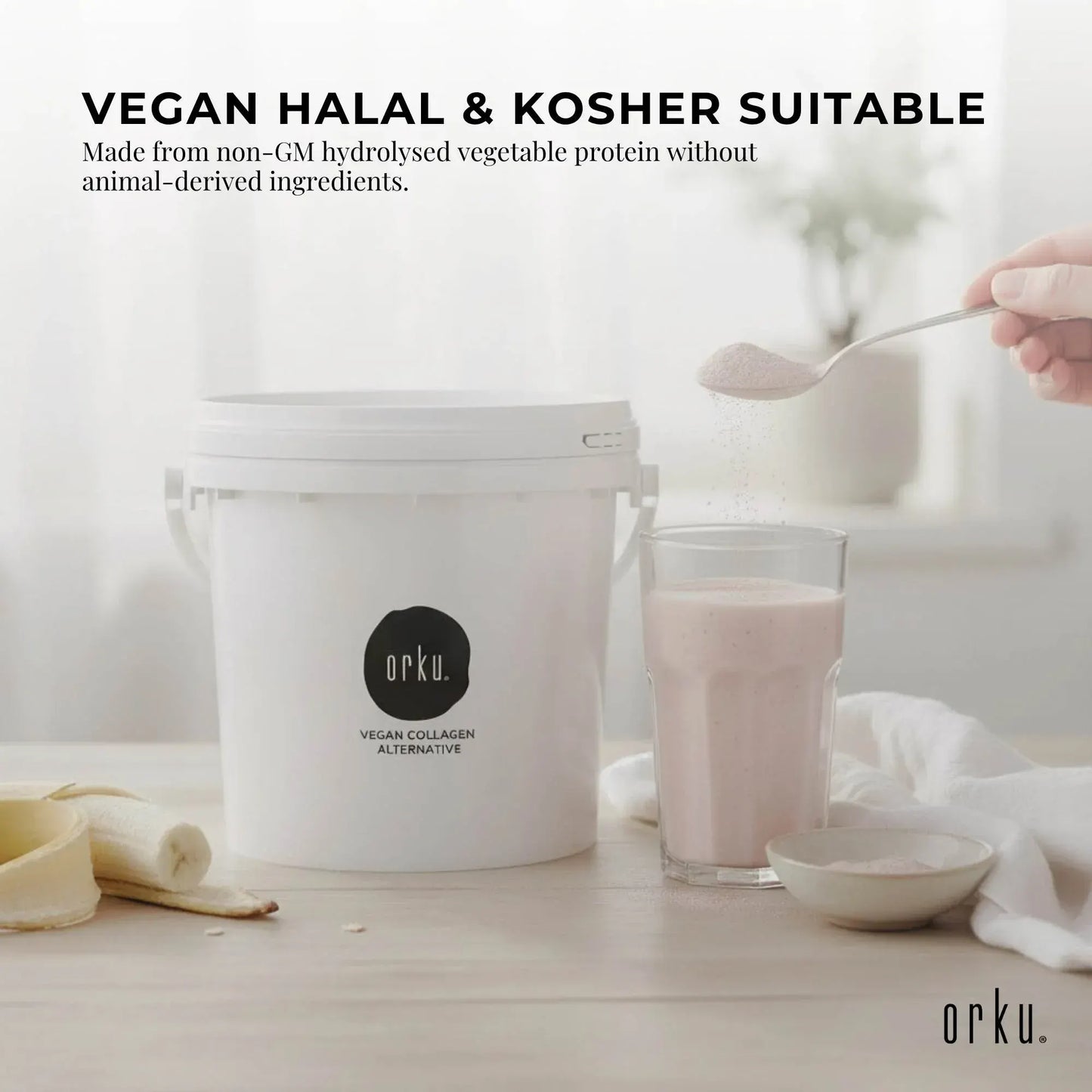 Orku 2.5Kg Vegan Collagen Plant Based Alternative Powder Hydrolysed Protein - Image 6