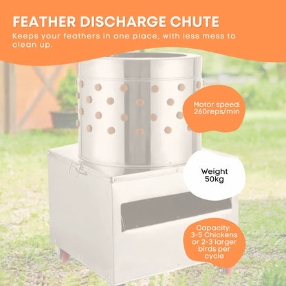 Rooster Farms 60cm Chicken Feather Plucker Electric Poultry Defeathering - Image 4