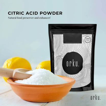 Orku 400g Citric Acid Powder - Food Grade Non GMO Anhydrous Preservative E330 - Image 2