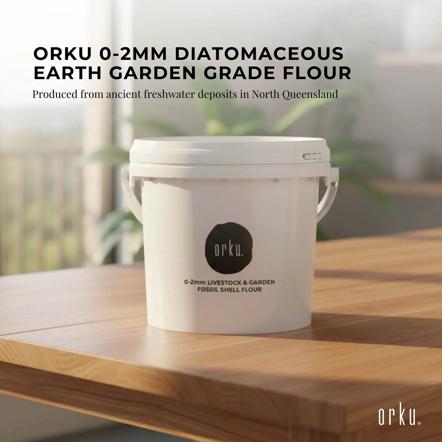Orku 5Kg Diatomaceous Earth Garden 0-2mm Australian Fossil Shell Flour Tub - Image 2