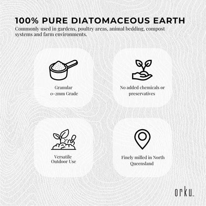 Orku 5Kg Diatomaceous Earth Garden 0-2mm Australian Fossil Shell Flour Tub - Image 7