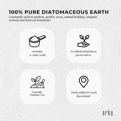 Orku 1.2Kg Diatomaceous Earth Garden 0-2mm Australian Fossil Shell Flour - Image 7